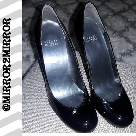 🔥Stuart Weitzman black patent leather heels - Picture 1 of 5